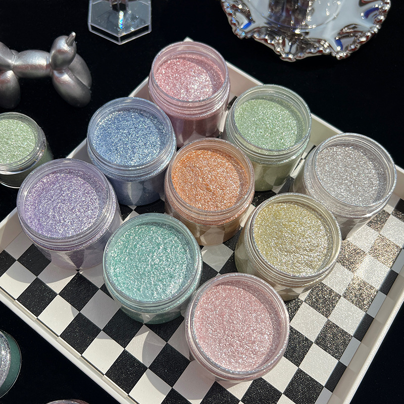 Dip Powder Nail - Zeemeermin Diamant Glitter Mica Poeder, Glanzende