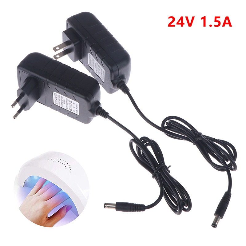 Uv Led Lamp Nail - 【24V 1.5A Voedingsadapter Oplader 36W EU-stekker