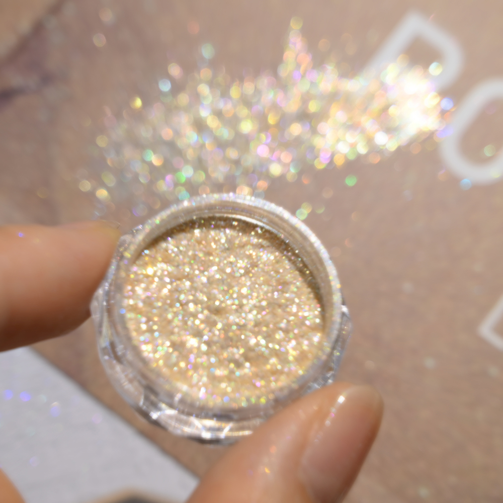 Dip Powder Nail - Super glanzende gouden opaal nagelpoeder zeemeermin