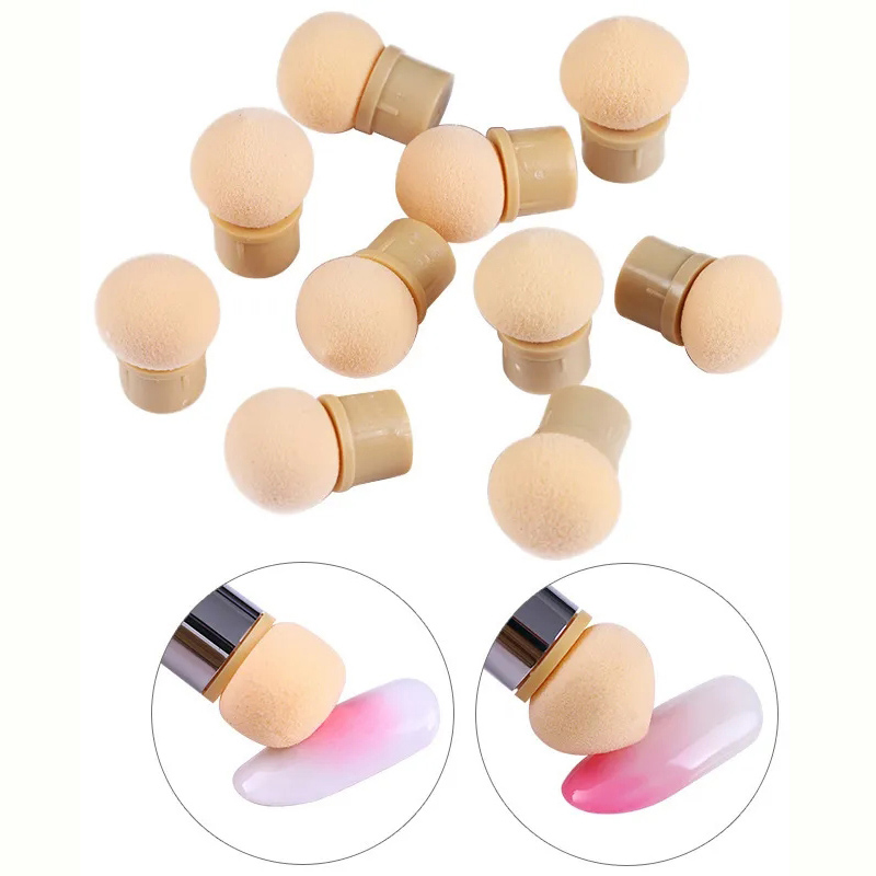Dip Powder Nail - Ronde scherpe kop sponskoppen Vervanging Nail
