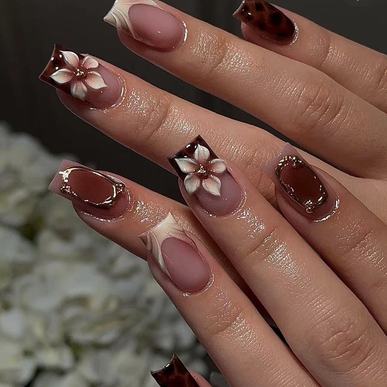 Nail Art Press On - Korte vierkante nepnagels voor dames, meisjesmode,