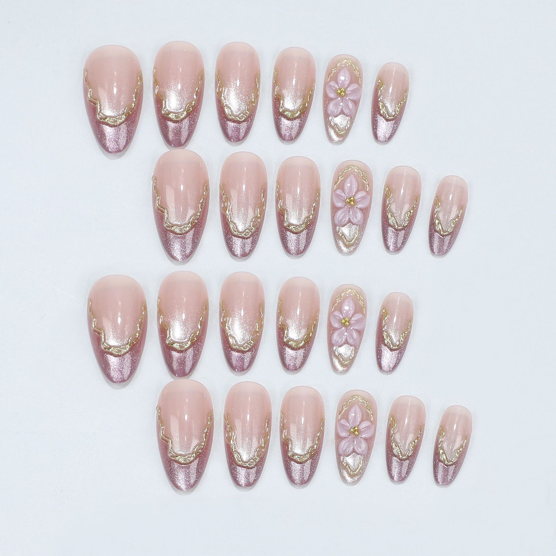 3D Bloemen Kunstnagels met Gla - Nail Art Press On recensie en prijs