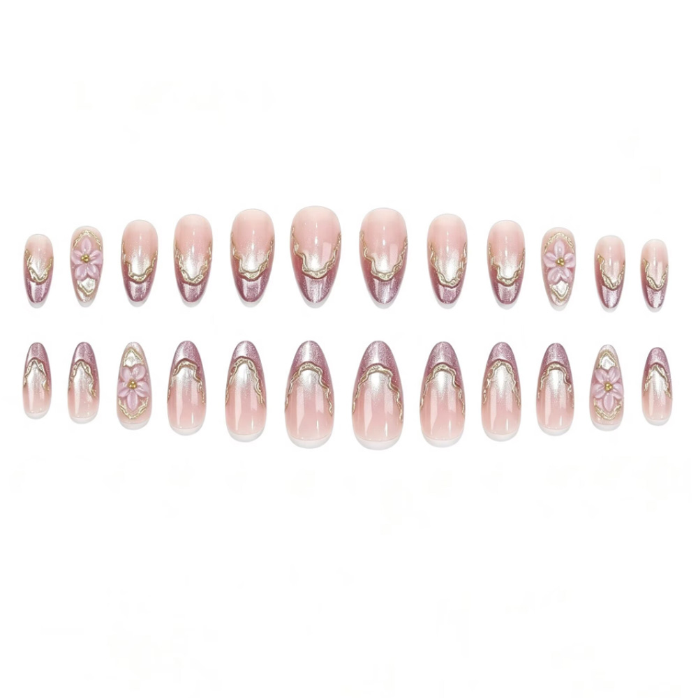 3D Bloemen Kunstnagels met Gla - Nail Art Press On recensie en prijs