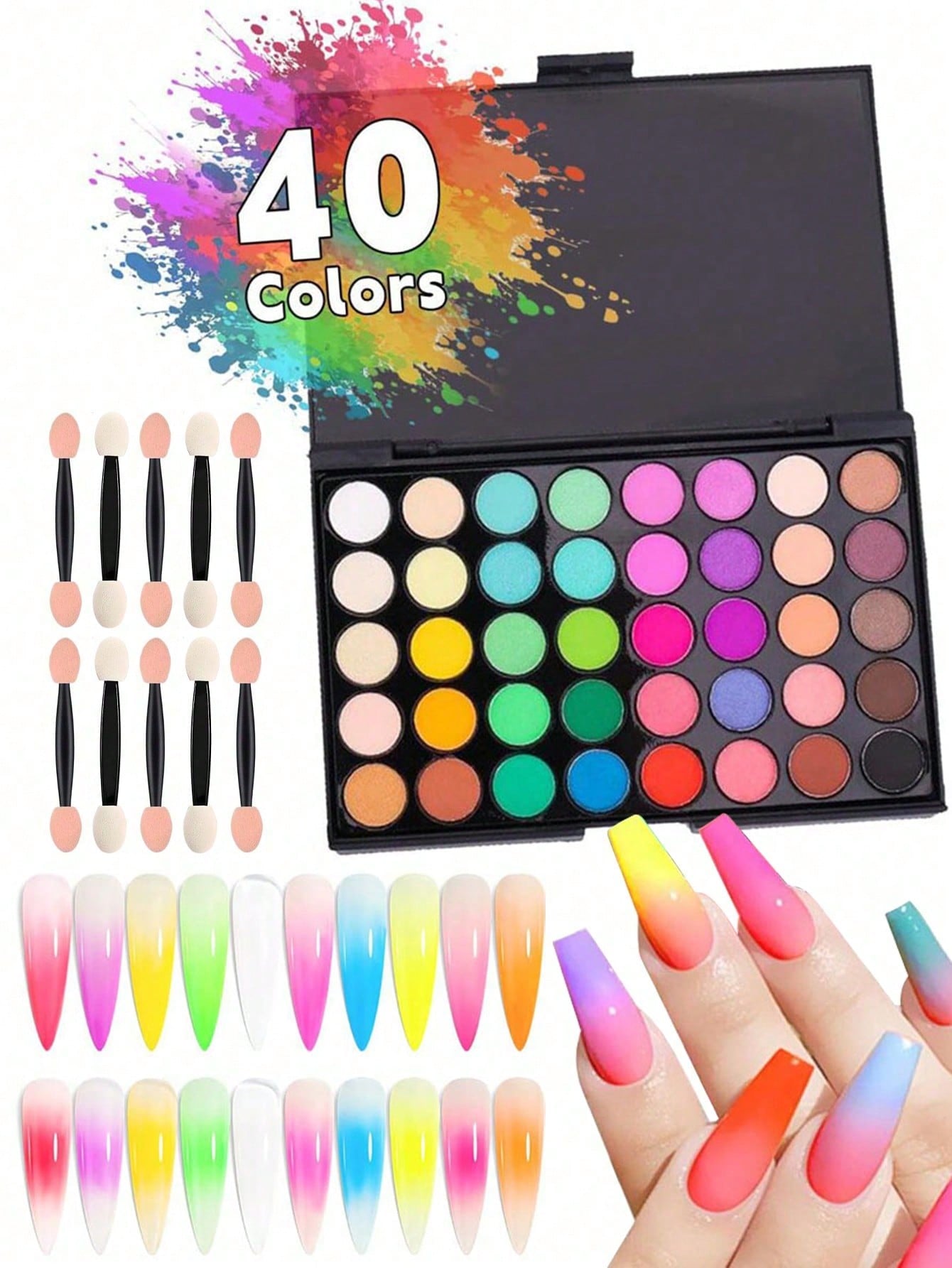 Nail Art Pigment Poederpalet 4 - Dip Powder Nail recensie en prijs
