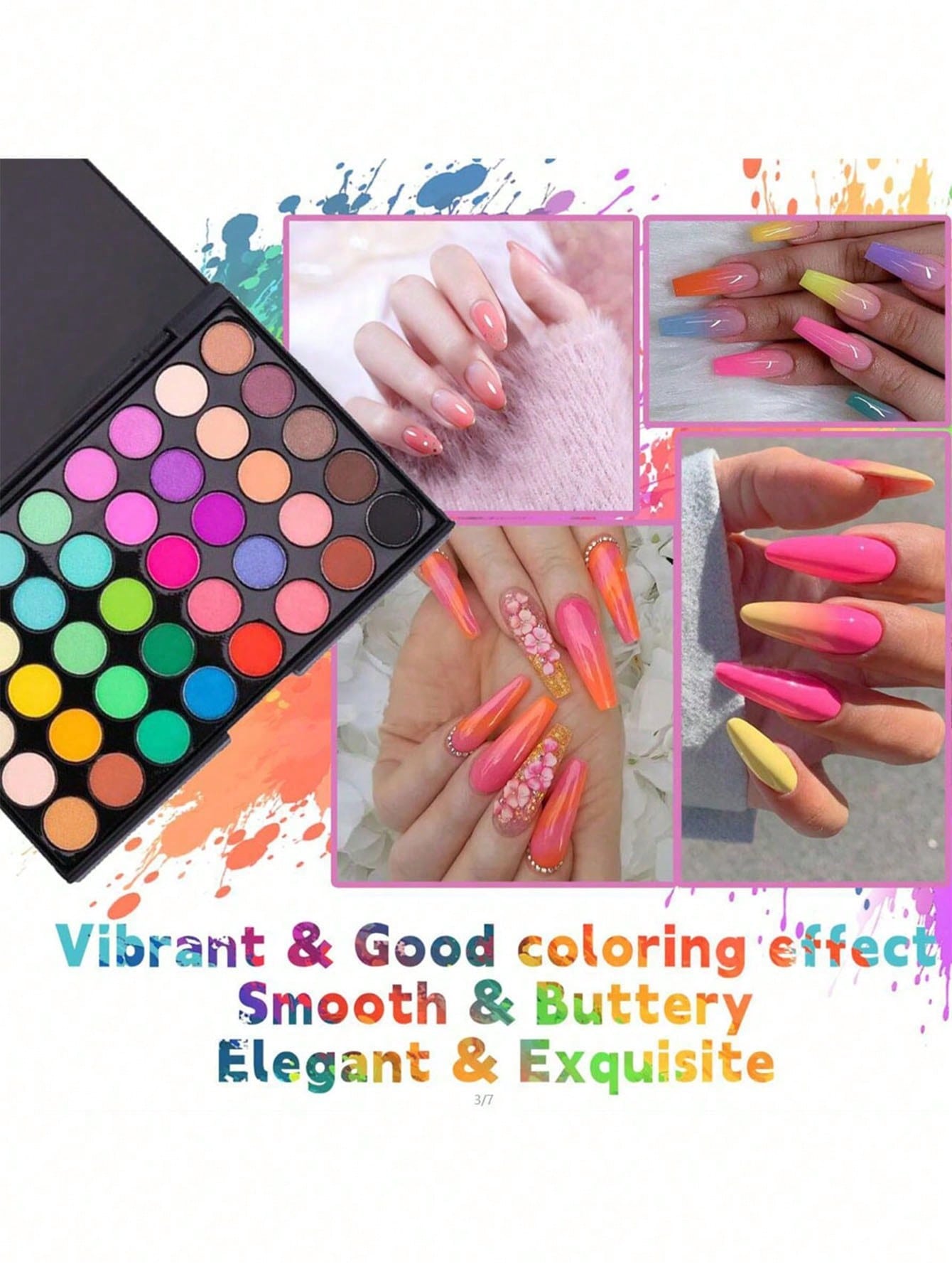 Nail Art Pigment Poederpalet 4 - Dip Powder Nail recensie en prijs