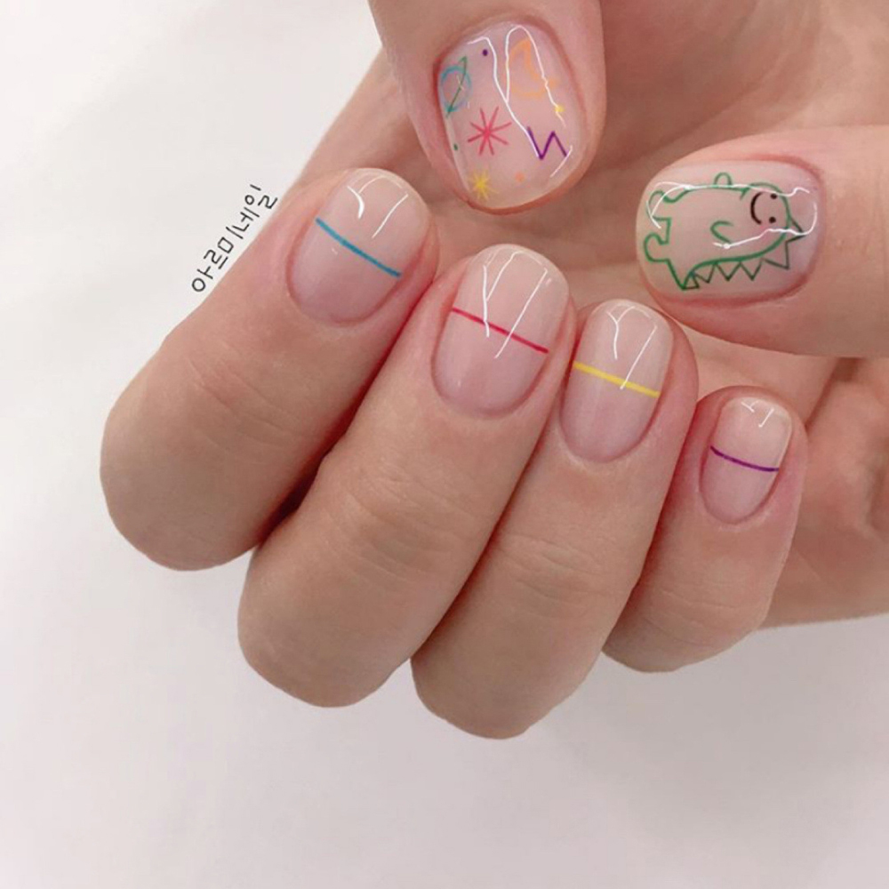 1 stks Kawaii Dinosaurus Nail  - Nail Art One Stroke recensie en prijs