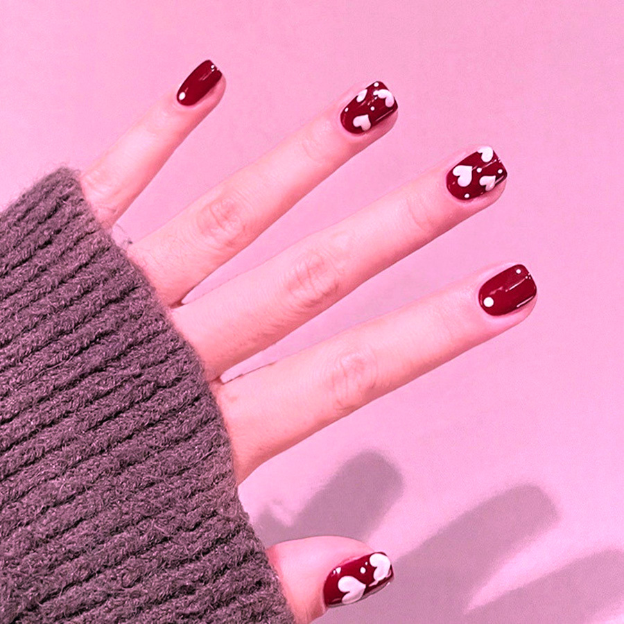 24 stuks/set korte vierkante n - Nail Art Press On recensie en prijs
