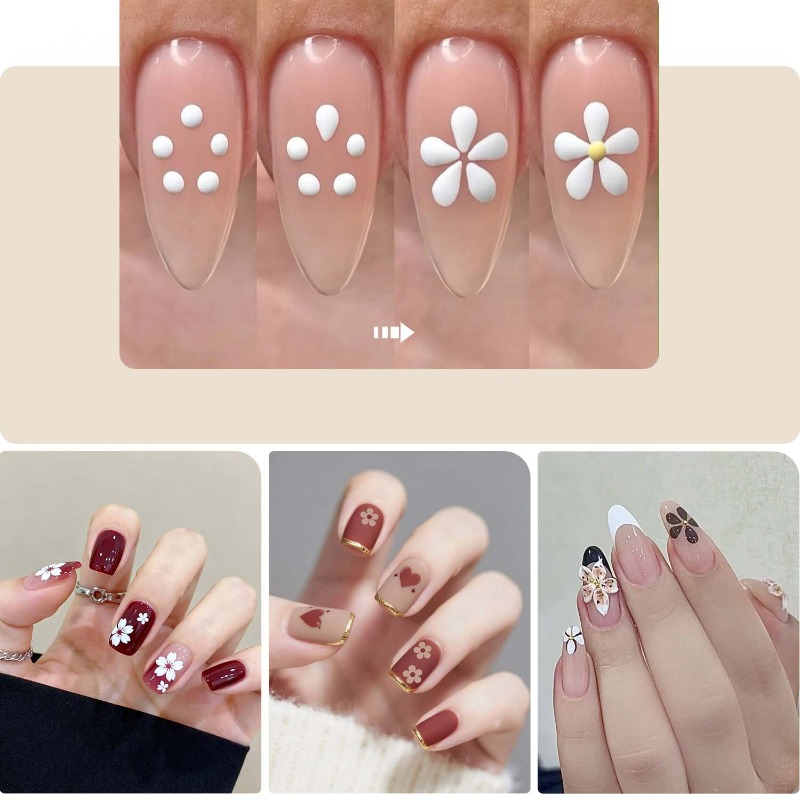 5-bladige bloemvormige nagelpu - Nail Art One Stroke recensie en prijs