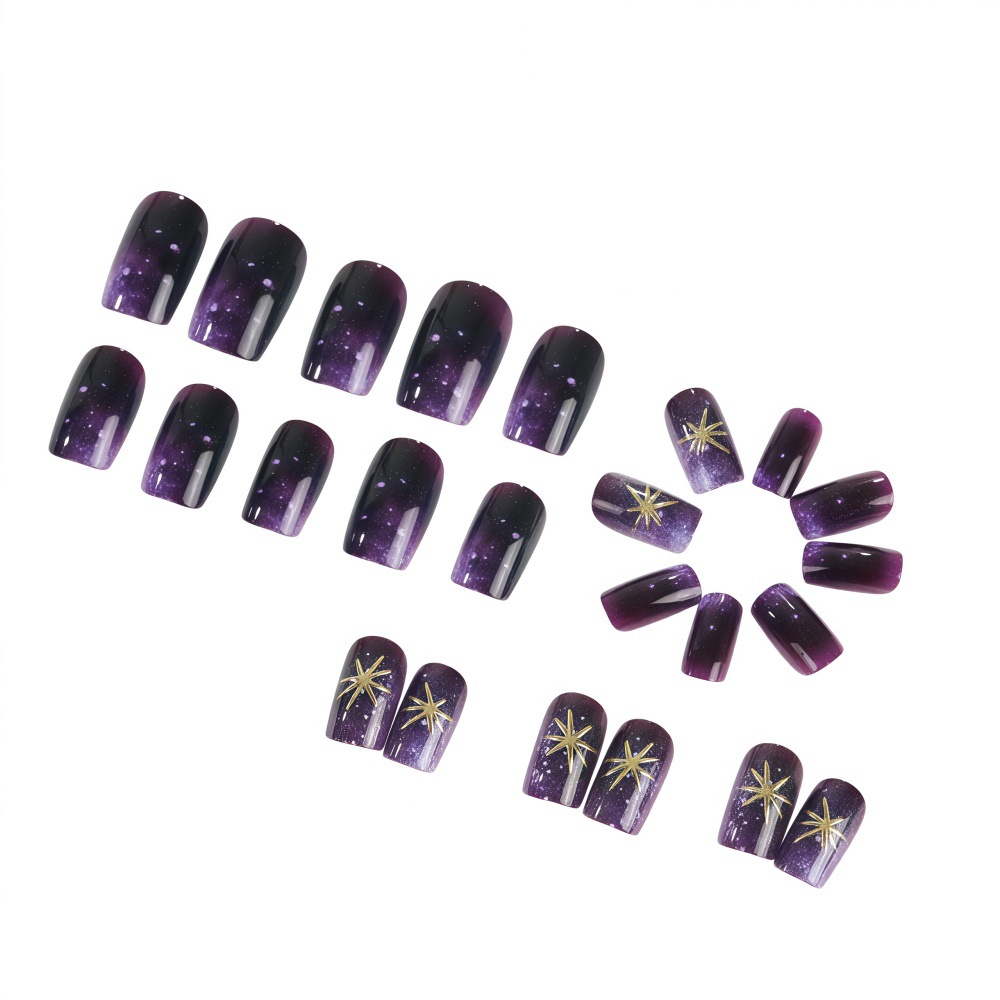 Korte medium nepnagels, gradië - Nail Art Press On recensie en prijs