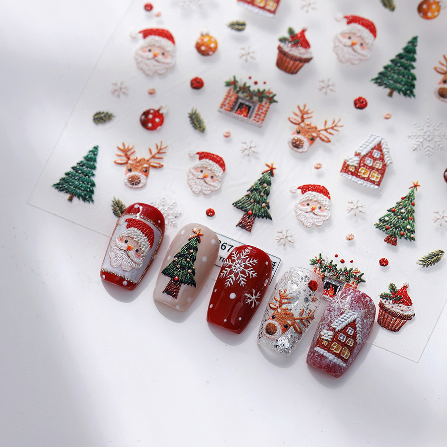 Leuke kerstbeer en peperkoek n - Nail Art Xmas Design recensie en prijs