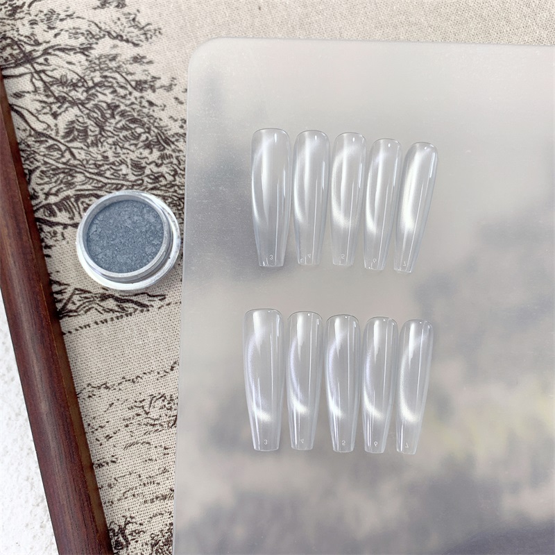 HNDO Nieuwe Zilver Wit 3D Cat  - Dip Powder Nail recensie en prijs