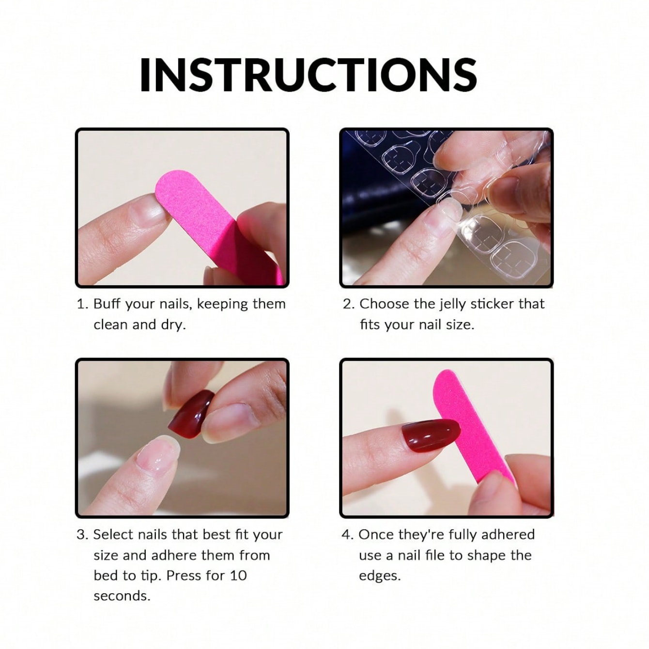 Medium Amandel 10 Stuks Press- - Nail Art Press On recensie en prijs