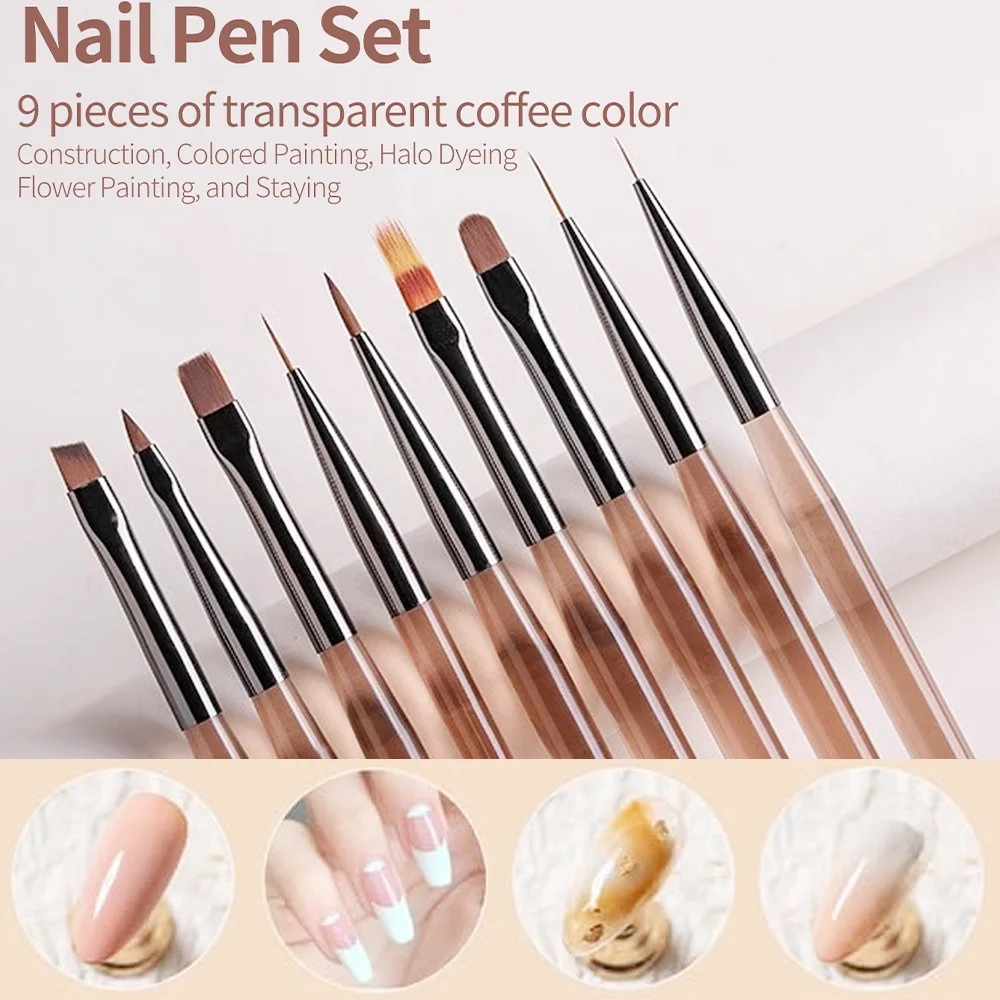 9 STKS Nagelborstel voor Nail  - Nail Art Vector recensie en prijs
